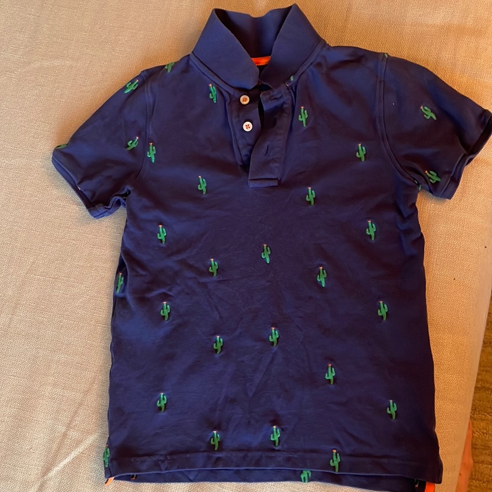 Mini Boden 9-10Y golf shirt w cacti
